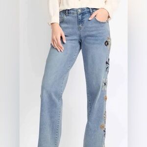 Prosperity Embroidered Cotton Jean With Floral Embrodiery Size 30 Nwt
